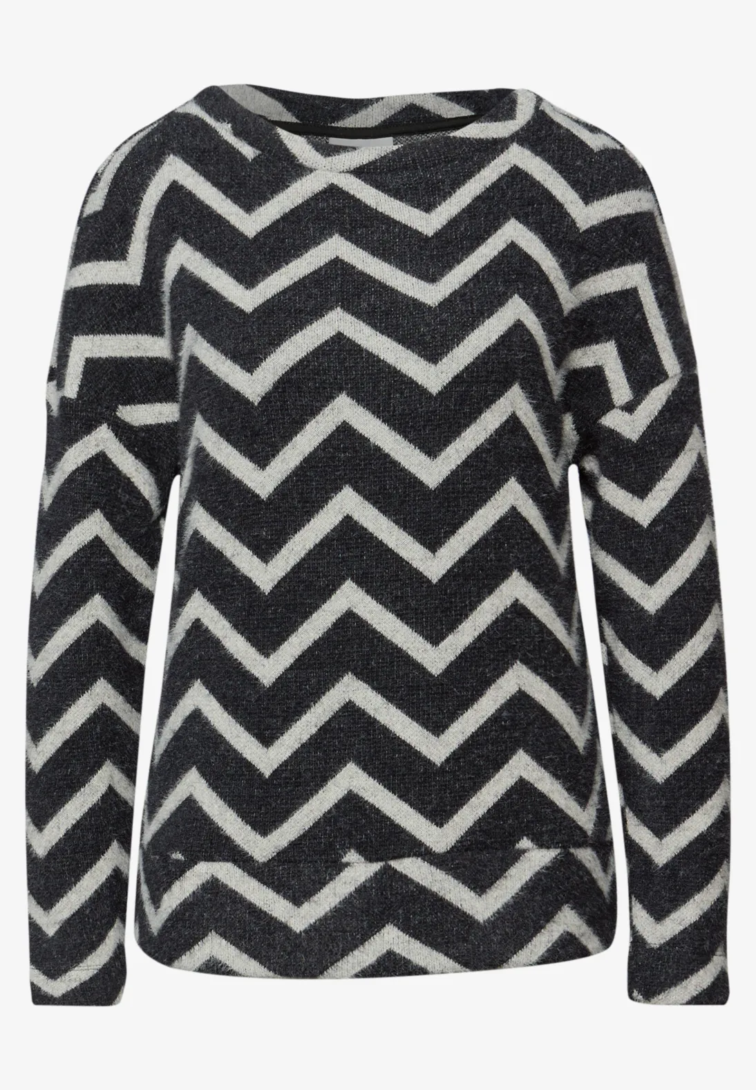 Street One Fluffy Shirt - Black