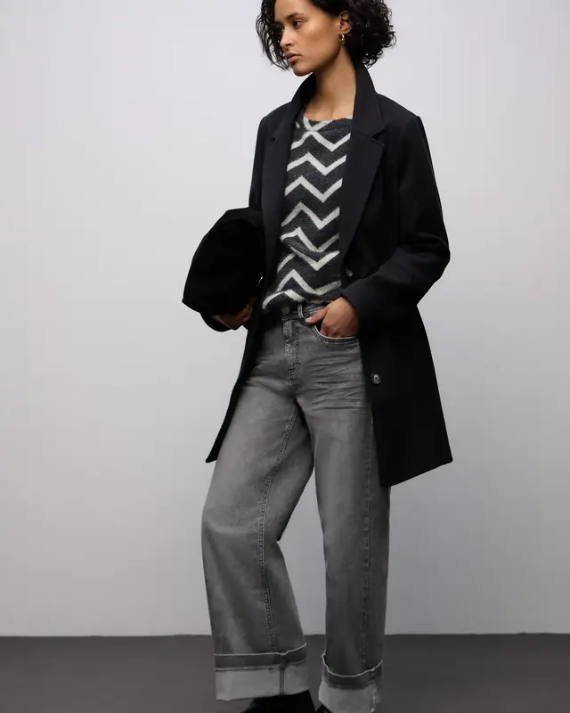 Street One Flauschiges Shirt - Black