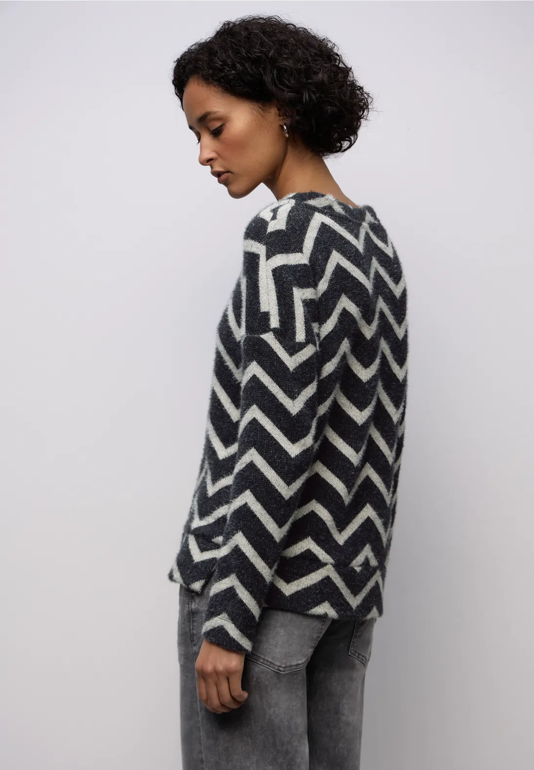 Street One Fluffy Shirt - Black