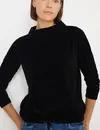 Cecil Strukturshirt mit Funnelneck - Black