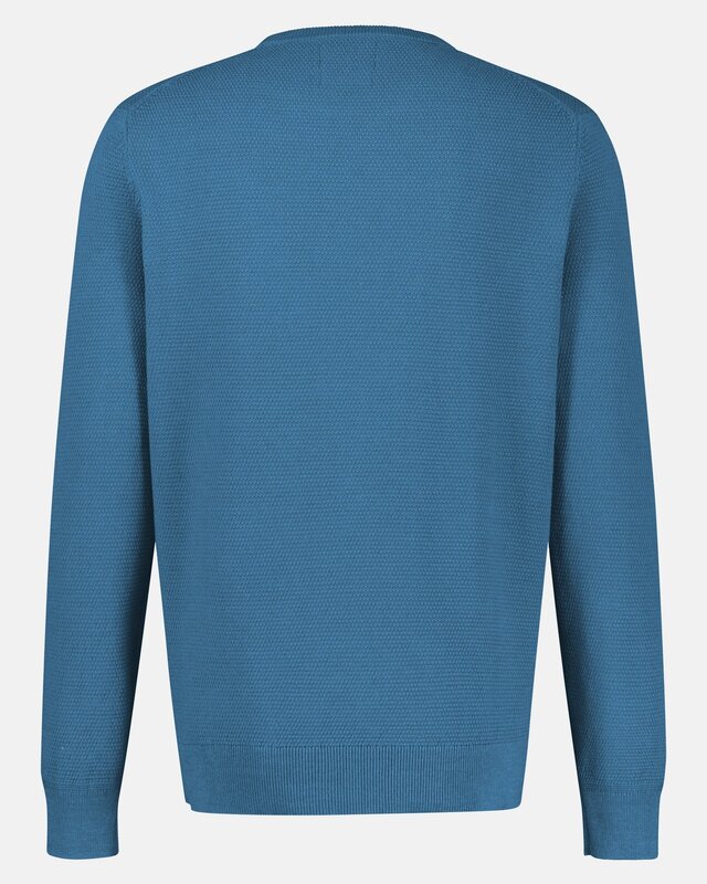 Lerros Trui met Gedraaide Structuur - Swedish Blue