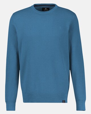 Lerros Trui met Gedraaide Structuur - Swedish Blue