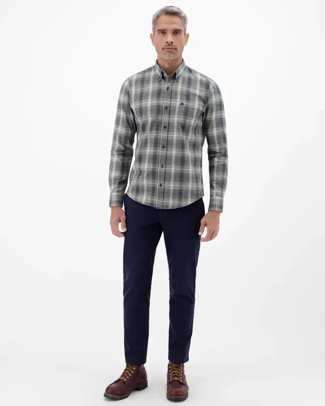 Lerros Checkered Shirt, Flanel - Broken White