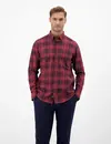 Lerros Checkered Shirt, Flannel - Maple Red