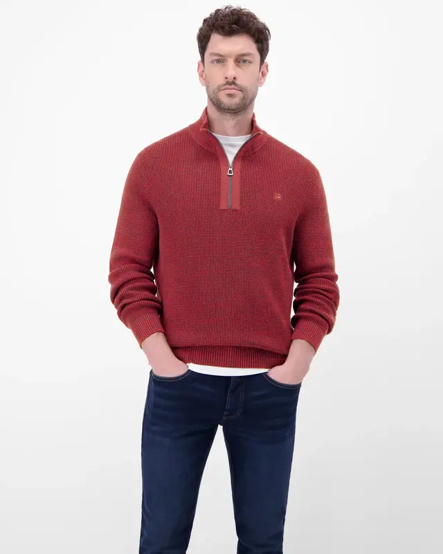Lerros Pullover Struktur - Maple Red