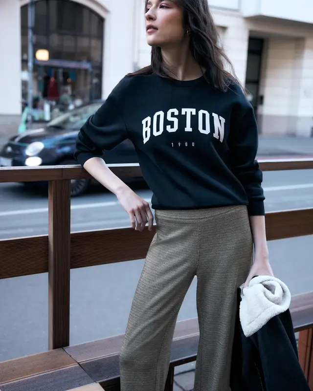 Street One Studio Wide Leg Hose - Black