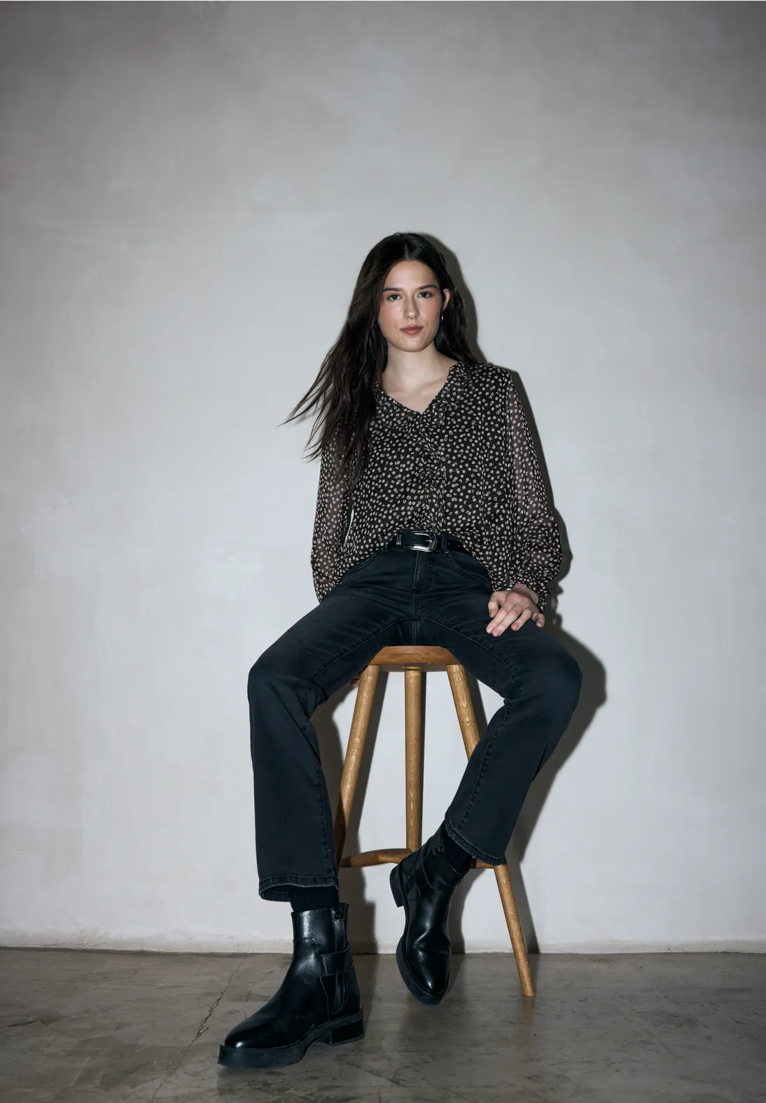 Street One Studio Chiffon Blouse - Black