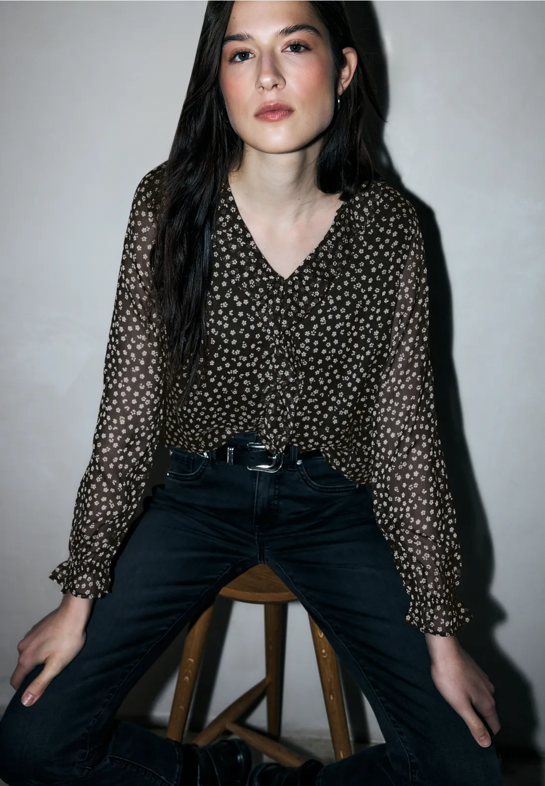 Street One Studio Chiffon Blouse - Black