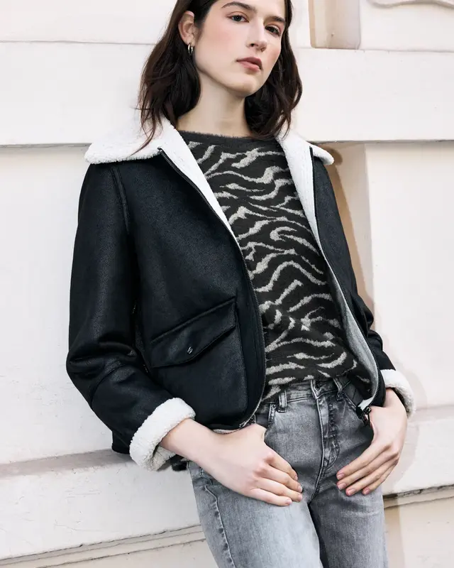 Street One Studio Gemustertes Shirt - Black