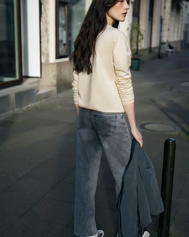 Street One Studio Shirt mit Wording - Soft Beige