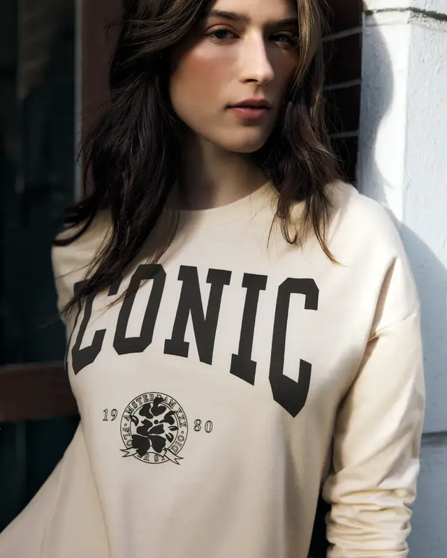 Street One Studio Shirt mit Wording - Soft Beige