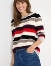 Cecil Jumper with Stripes - Vanilla White