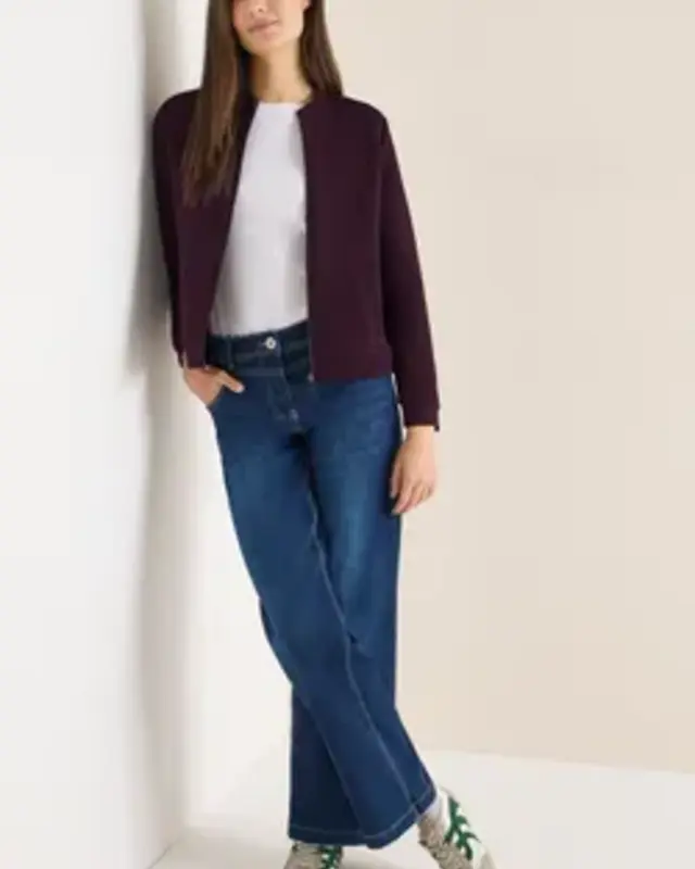 Cecil Kurze Strukturjacke - Eggplant Red