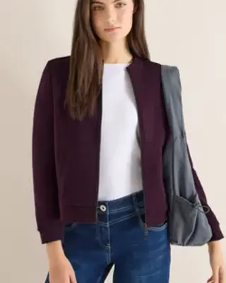 Cecil Kort Gestructureerd Jack - Eggplant Red