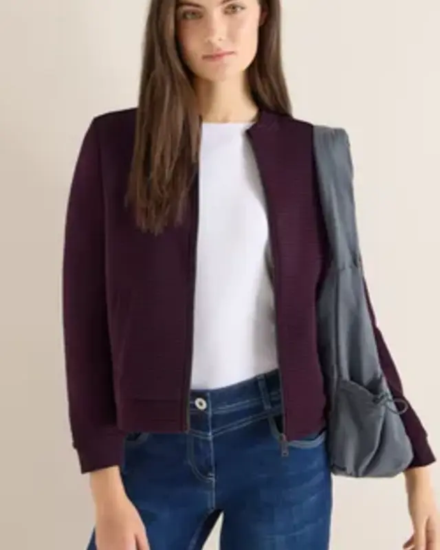 Cecil Kurze Strukturjacke - Eggplant Red