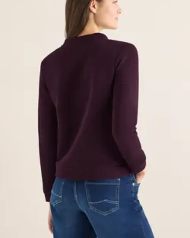 Cecil Kurze Strukturjacke - Eggplant Red