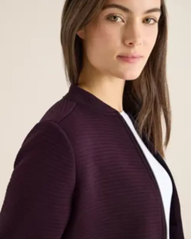 Cecil Kurze Strukturjacke - Eggplant Red