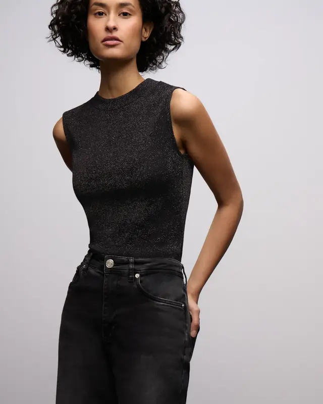 Street One Glitzerndes Top - Black