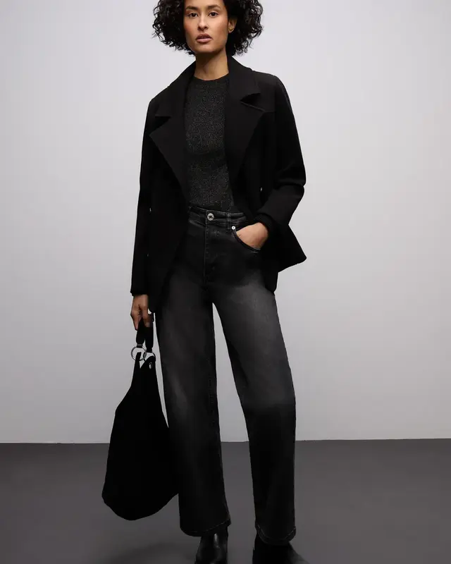 Street One Glitter Top - Black