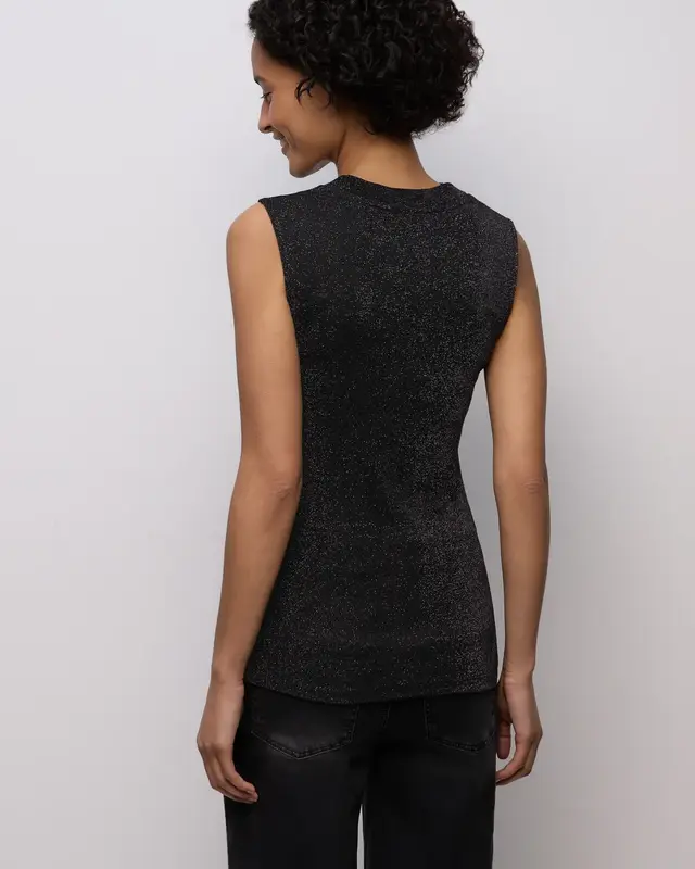 Street One Glitter Top - Black