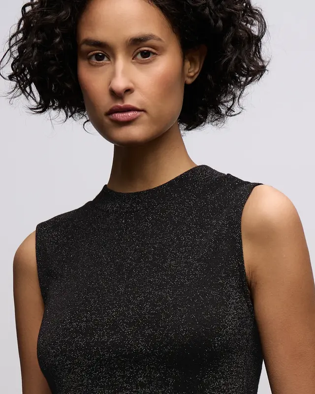 Street One Glitter Top - Black