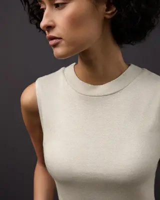 Street One Glinsterende Top - Soft Beige