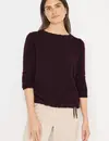 Cecil Featheryarn Jacquard Shirt - Eggplant Red