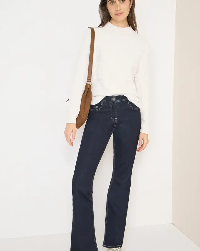 Cecil Trui van Chenille met Col - Light Greige