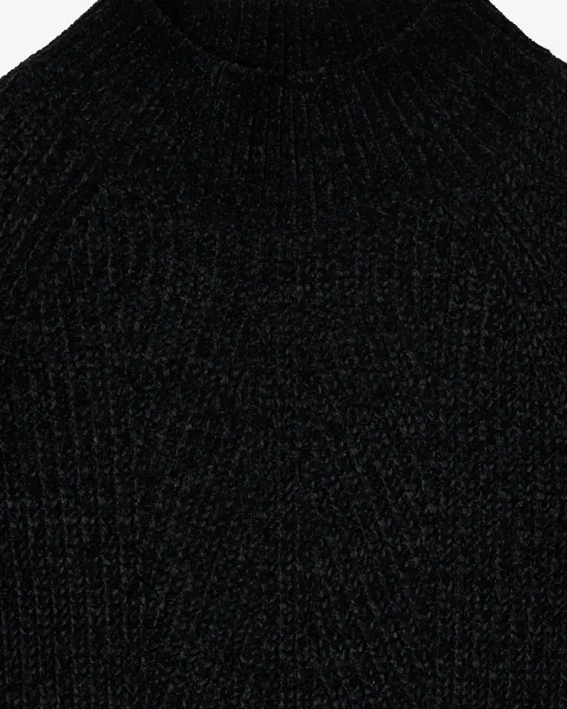 Cecil Turtleneck Chenille Jumper - Black
