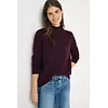 Cosy Col Trui - Eggplant Red Melange