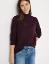 Cecil Cosy Turtleneck Pullover - Eggplant Red Melange