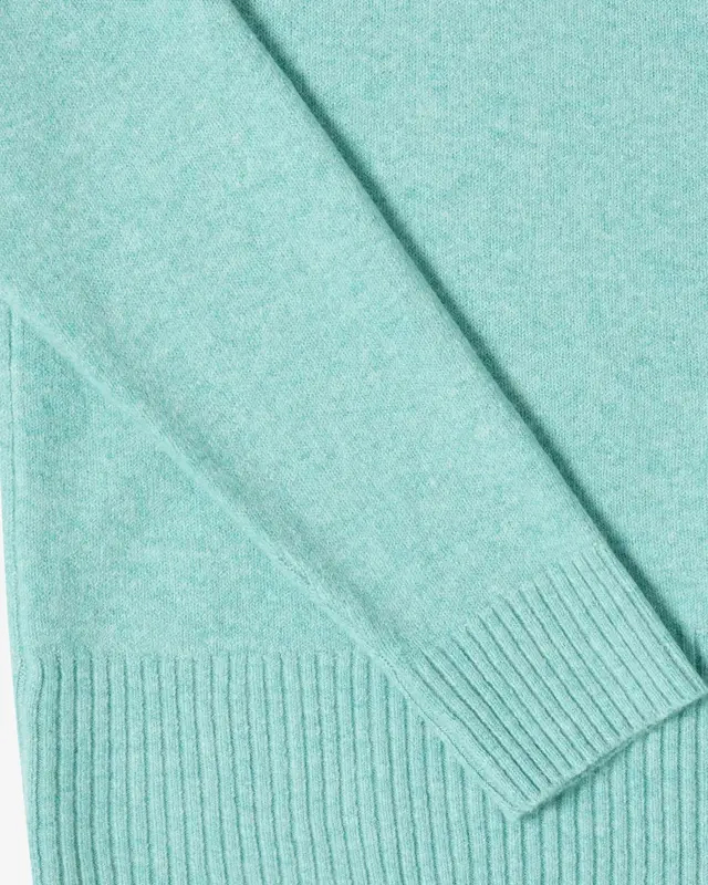Cecil Cosy Turtleneck Pullover - Foam Blue Melange
