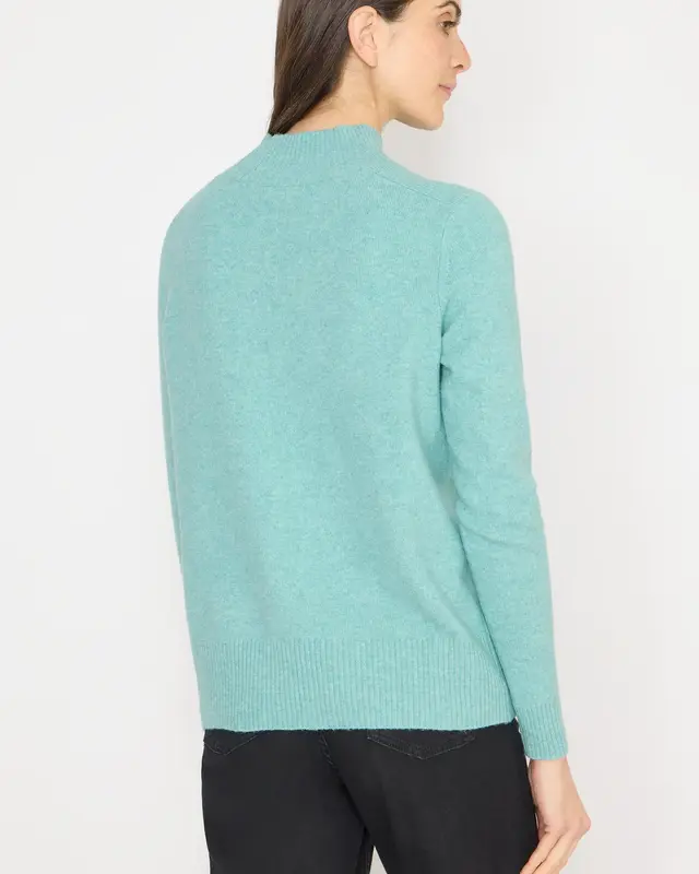 Cecil Cosy Turtleneck Pullover - Foam Blue Melange