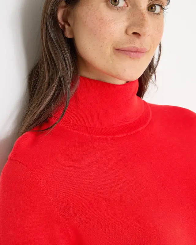 Cecil Basic Rollkragenpullover - Pumkin Orange