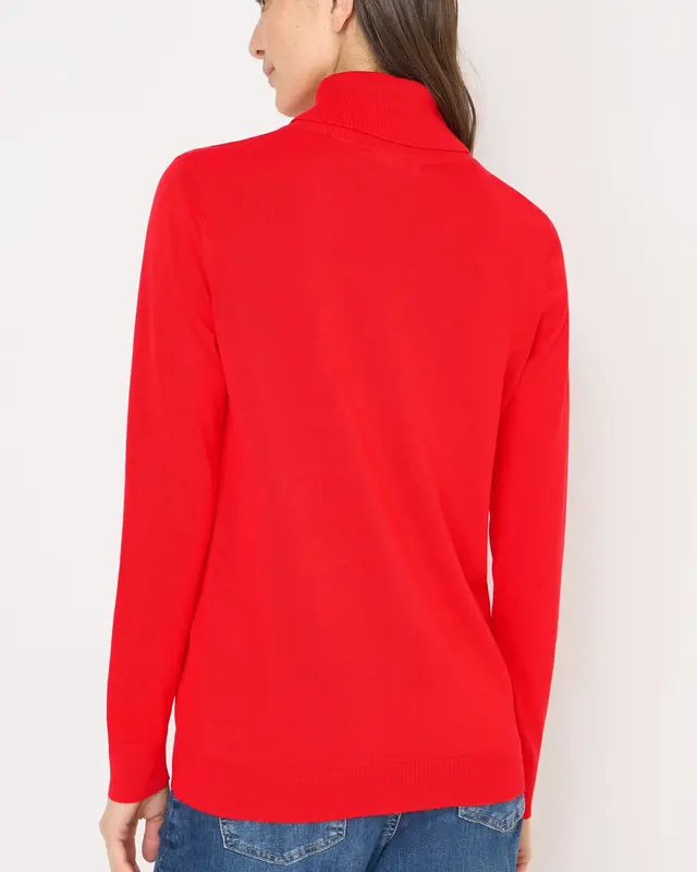 Cecil Basic Rollkragenpullover - Pumkin Orange