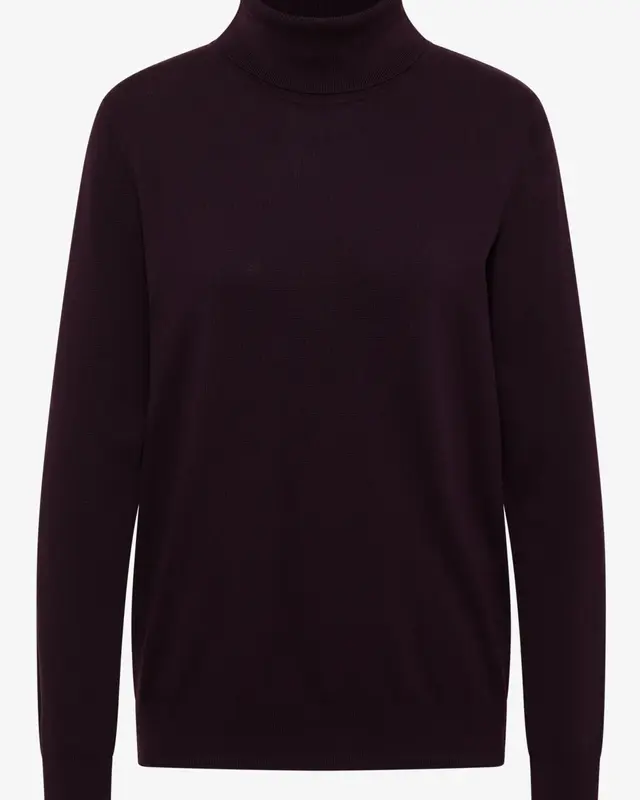 Cecil Basic Rollkragenpullover - Eggplant Red