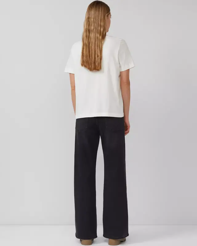 S. Oliver Relaxed T-Shirt met Frontprint - Off White