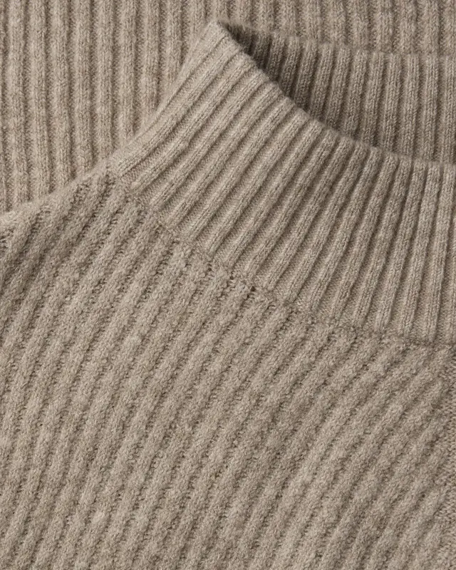 Street One Softer Strukturpullover - Mocha Glow Melange