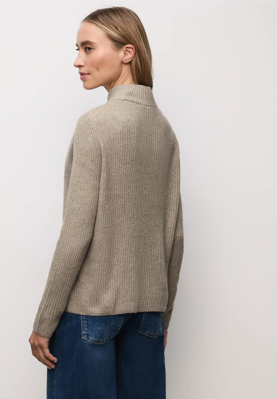 Street One Soft Structured Jumper - Mocha Glow Melange