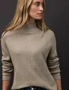 Street One Softer Strukturpullover - Mocha Glow Melange