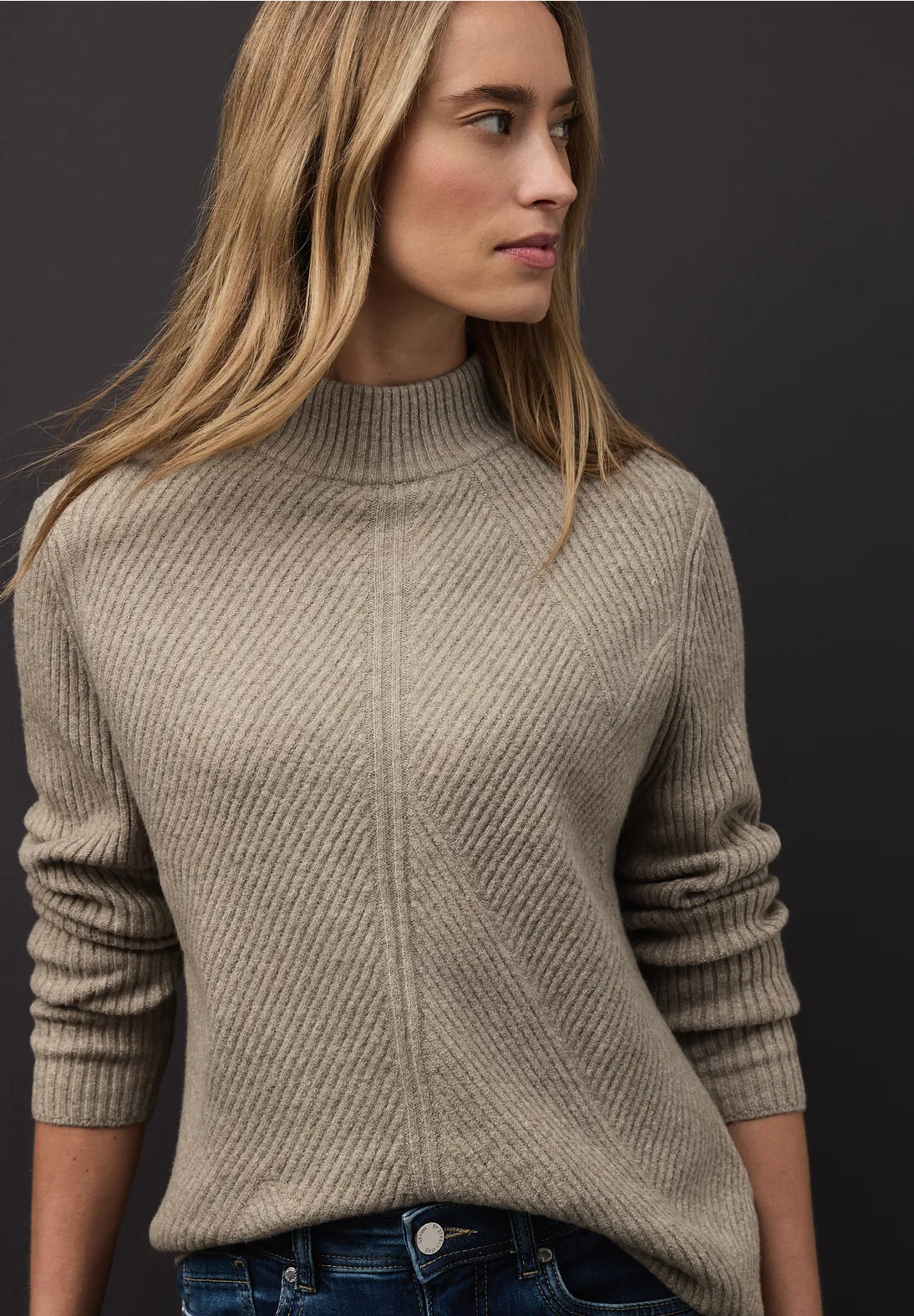 Street One Soft Structured Jumper - Mocha Glow Melange