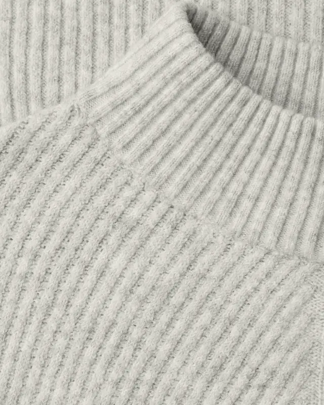 Street One Softer Strukturpullover - Pelican Grey Melange