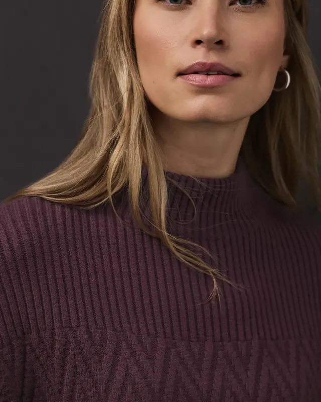 Street One Trui met Structuurmix - Jazz Berry