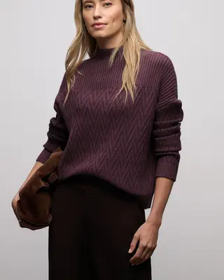 Street One Structuremix Jumper - Jazz Berry