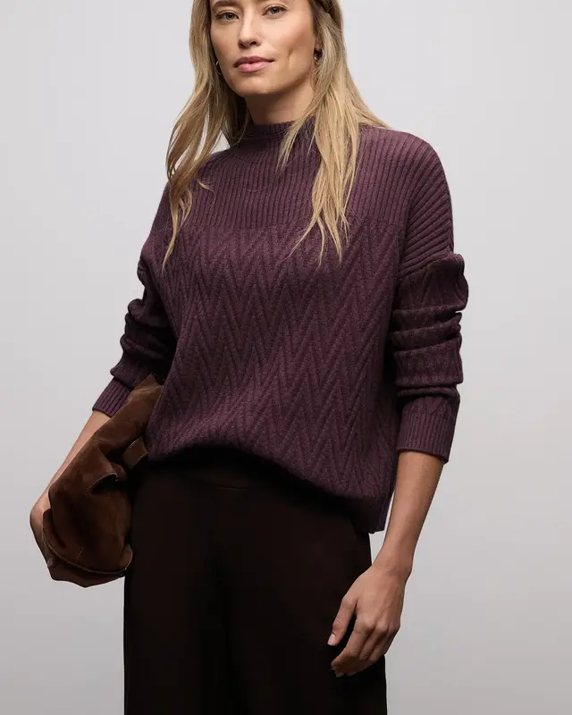 Street One Trui met Structuurmix - Jazz Berry