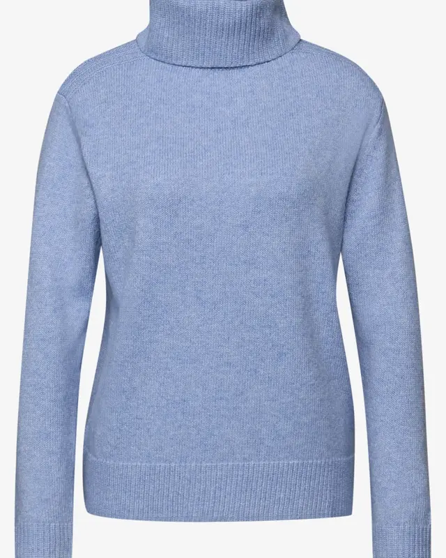 Street One Softer Rollkragenpullover - Frosted Blue Melange