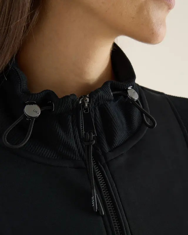 Cecil Sportive Sweatjacke - Black