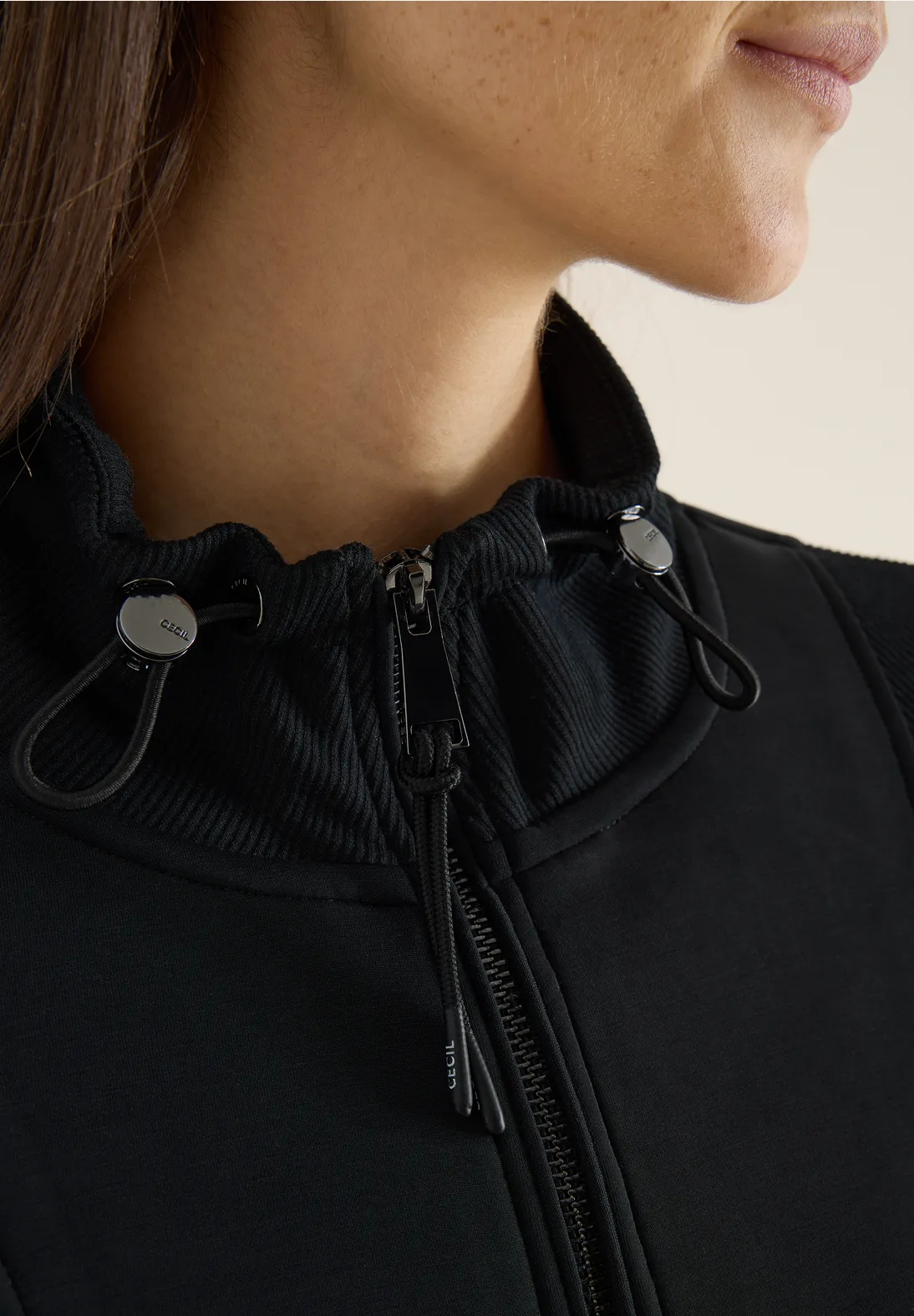 Cecil Sporty Sweatjacket - Black