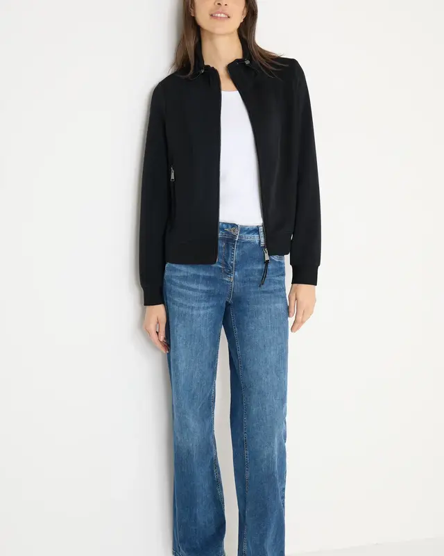 Cecil Sportive Sweatjacke - Black