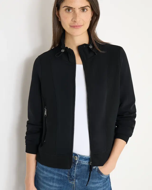 Cecil Sportive Sweatjacke - Black